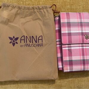 Anuschka Pink Plaid Wallet